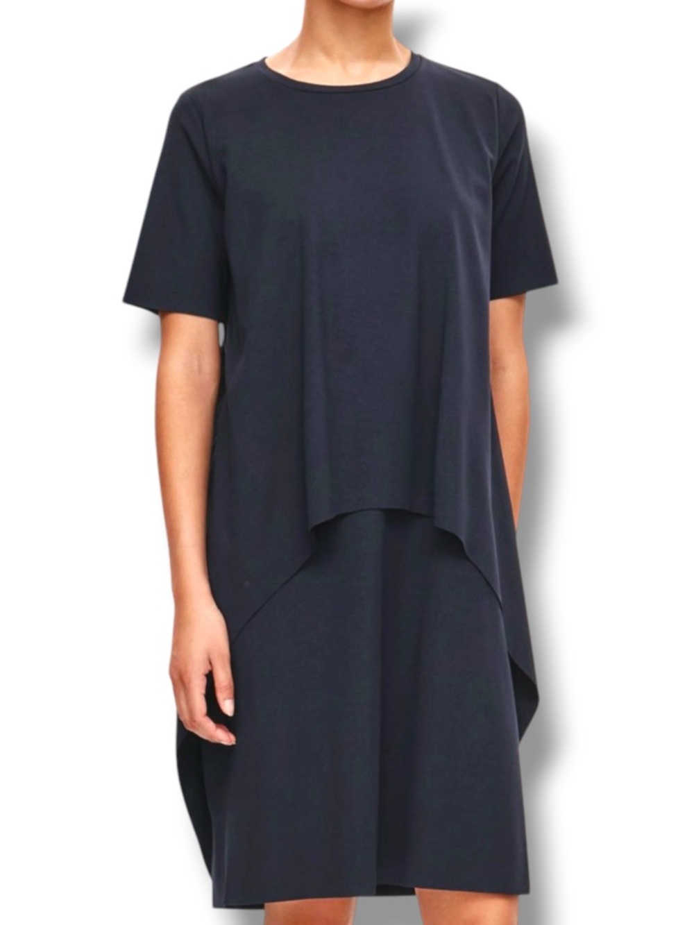 COS Circle Cut Layer Dress Blue Size XS